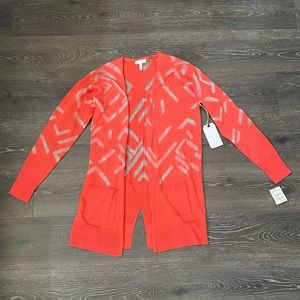 Leith Cardigan in color ‘orange fiesta’